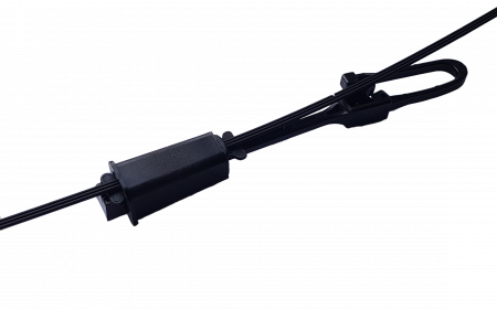 Зажим анкерный P25-S для плоского оптического кабеля FTTH, рабочая нагрузка 1кН