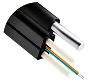 Кабель оптический FTTH DROP комбинированный 2 волокна G657 KAB.F8.702.C в коробке