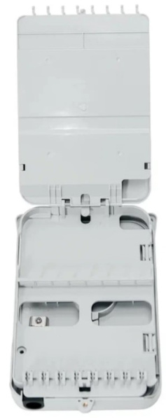 Подъездная распределительная оптическая коробка для установки в подъезде на 16 портов SC/LC Duplex