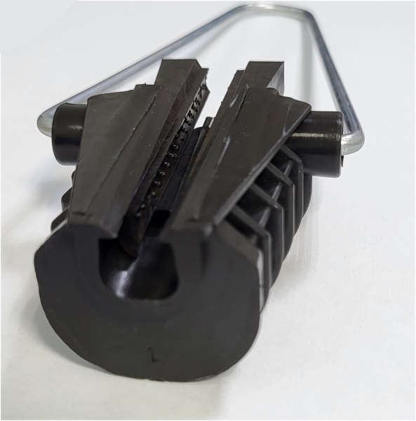 Зажим пластиковый Н-3 предназначен для крепления самонесущего оптического кабеля от 4 до 7мм с усилием до 1,5кН