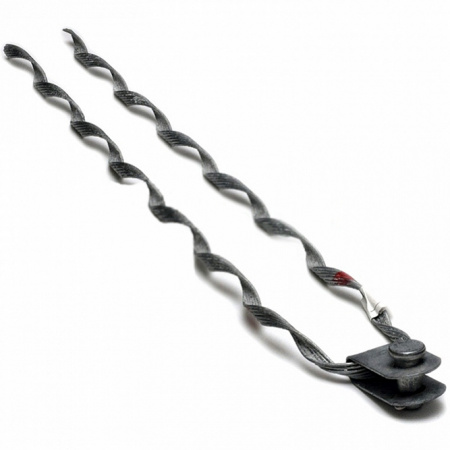 Зажим спиральный натяжной НСО-6(10)-10,6/11,6, рабочее натяжение 6кН, для кабеля диаметром от 10,6 до 11,6 мм, прочность заделки 10кН.