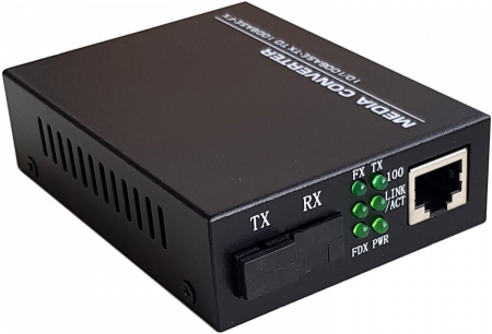 Медиаконвертер FT-120A WDM медиаконвертер 10/100Base-TX/100Base-FX, TX 1310 нм /RX 1550 нм, SC, 20 км