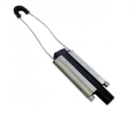 Зажим анкерный натяжной PA-1500 для самонесущего дроп кабеля диаметром 12-14мм. Минимальная разрушающая нагрузка 15кН.