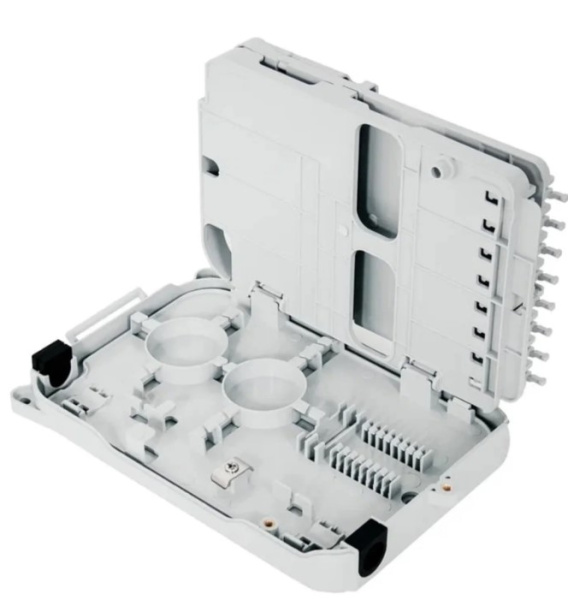 Подъездная распределительная оптическая коробка для установки в подъезде на 16 портов SC/LC Duplex