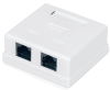 Розетка внешняя неэкранированная 2xRJ-45 UTP Cat 5e