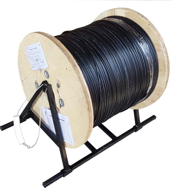 Устройство для переноски и отмотки барабанов с оптическим кабелем. Диаметр барабана до 56см, ширина до 65см, вес до 65кг.