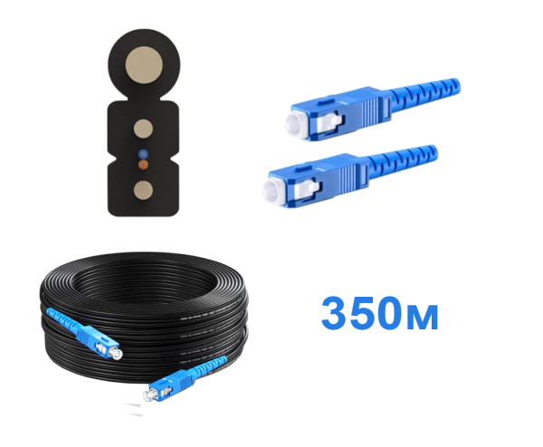 Патчкорд FTTH с выносным элементом, диэлектрик, волокно G657, SC/UPC - 350м.